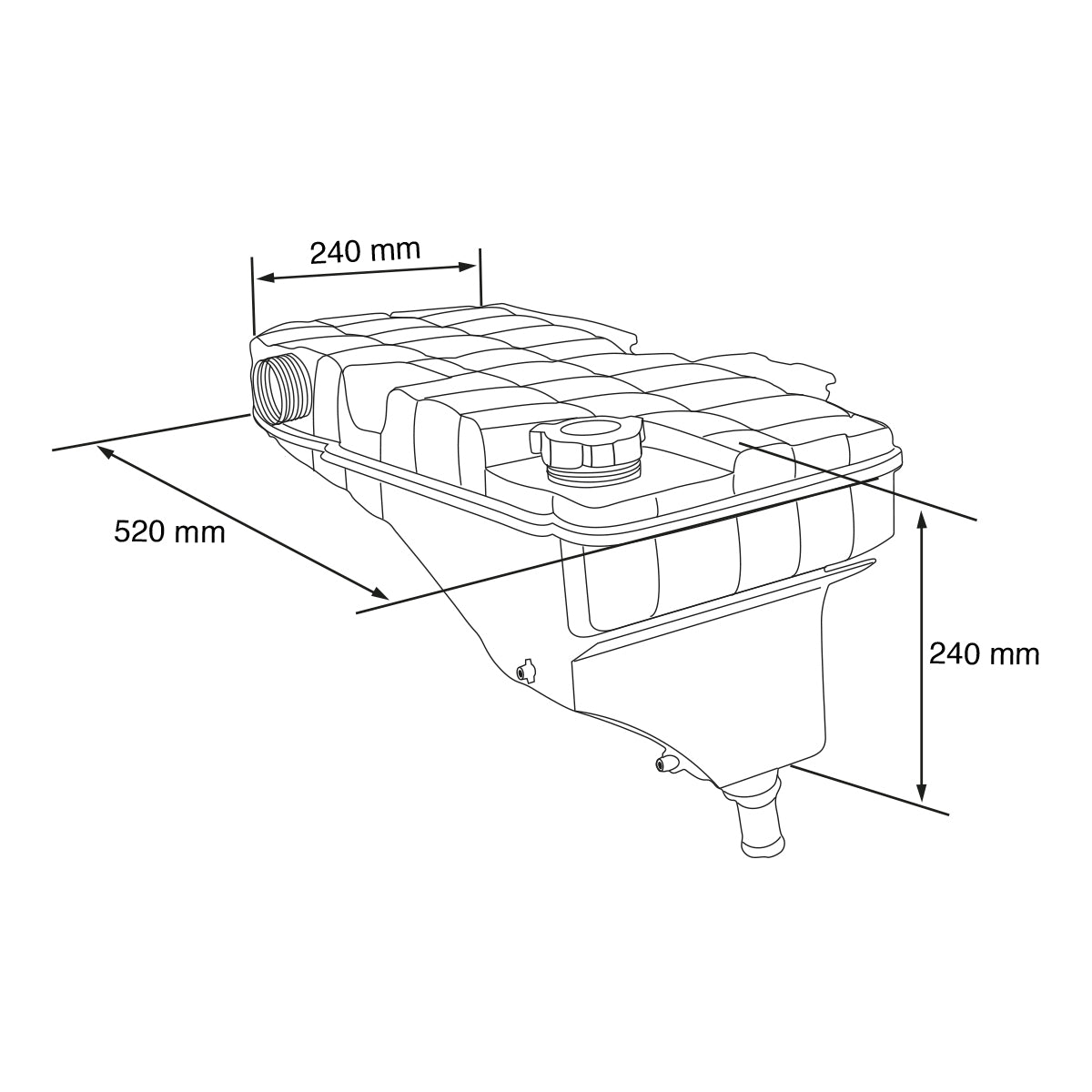 DEPOSITO DE ANTICONGELANTE PARA KENWORTH  T-660 2008-2018