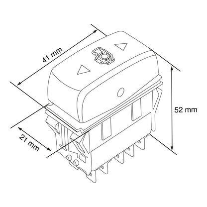 INTERRUPTOR  P/FRENO DE MOTOR DE 3 POSICIONES PARA KENWORTH T-800