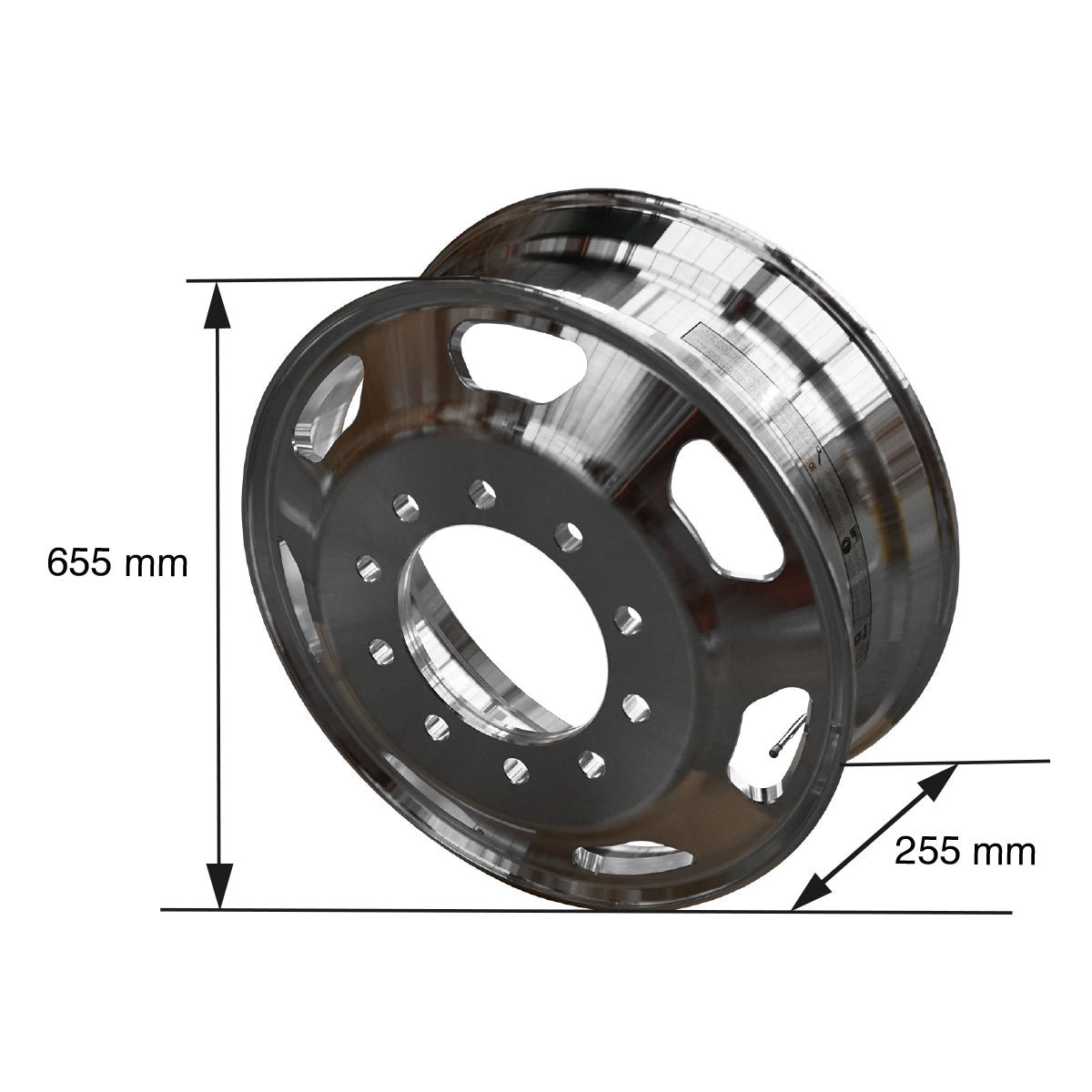 RIN DE ALUMINIO 7 TRAPECIOS 24.5x8.25 UNIMOUNT MAQUINADO