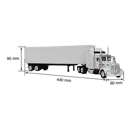 TRACTOCAMION KENWORTH W-900 C/REMOLQUE CAJA SECA ESCALA 1:43