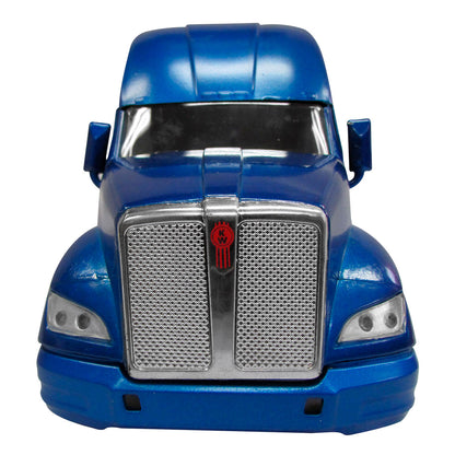 TRACTOCAMION KENWORTH T-700 C/ REMOLQUE PIPA DE COMBUSTIBLE CABINA AZUL ESCALA 1:43