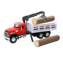 TRACTOCAMION MACK GRANITE C/GRÚA P/TRONCOS ESCALA 1:18