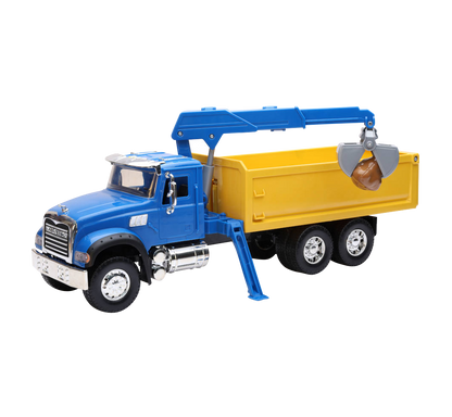 TRACTOCAMION MACK GRANITE VOLTEO C/GRÚA ESCALA 1:18