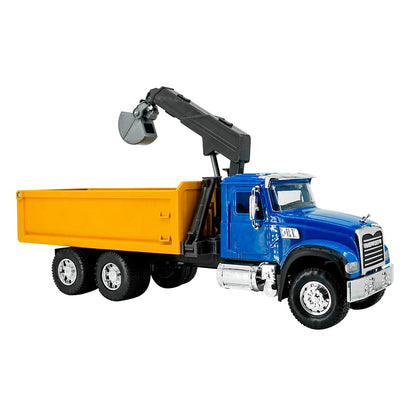 TRACTOCAMION MACK GRANITE VOLTEO C/GRÚA ESCALA 1:18