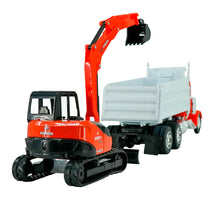 TRACTOCAMION PETERBILT 379 C/EXCAVADORA KUBOTA ESCALA 1:32