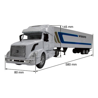 TRACTOCAMION VOLVO 3RA GEN C/REMOLQUE CAJA SECA ESCALA 1:32