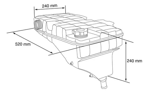 DEPOSITO DE ANTICONGELANTE PARA KENWORTH T-660/T-800/T-880/W-900