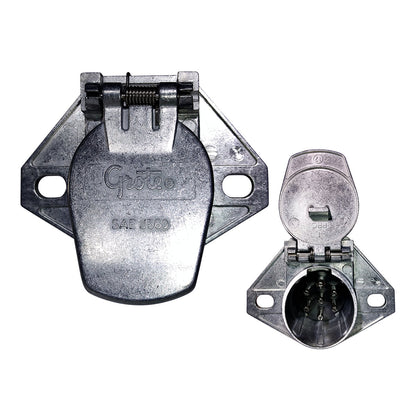 CONECTOR HEMBRA CON TERMINALES CERRADAS 7 VIAS ZINC