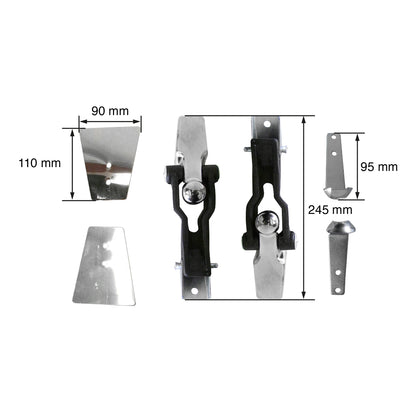 PAR DE SEGUROS DE COFRE PARA KENWORTH T-600 C/BASE CROM