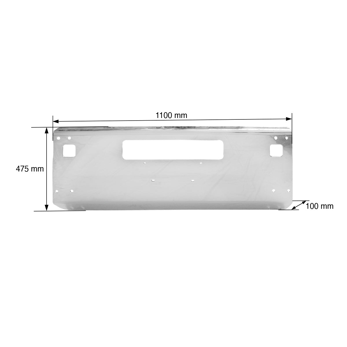 CENTRO DE DEFENSA PARA KENWORTH T-800 1995-2007 AC CROM