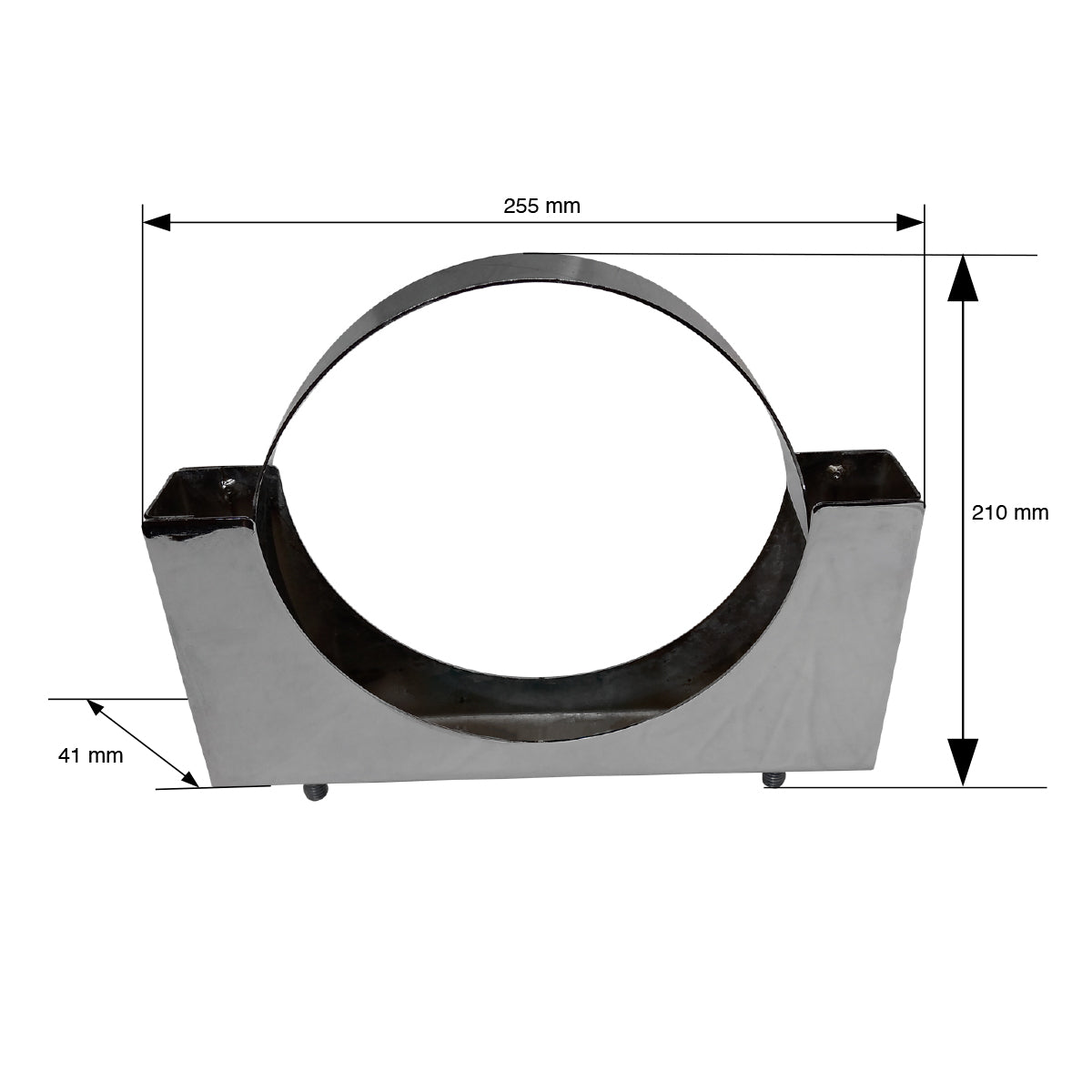 ABRAZADERA DE YUGO P/ESCAPE 7" CROM