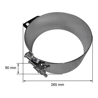 ABRAZADERA DE CINCHO 8" CROM