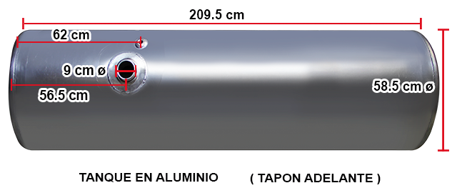 TANQUE PARA FREIGHTLINER COLUMBIA 2004 SOLO IZQUIERDO 23 X 82 PG