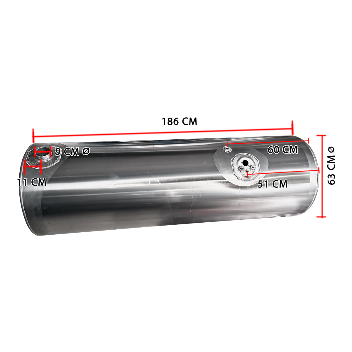 TANQUE DE COMBUSTIBLE PARA KENWORTH T-660 560 LTS 24" x 72" IZQ