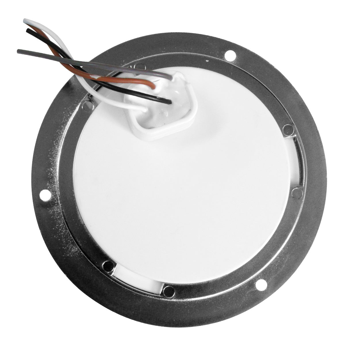 PLAFON 32 LEDS FIJA Y ESTROBO B/CROM REDONDO 4" BCO