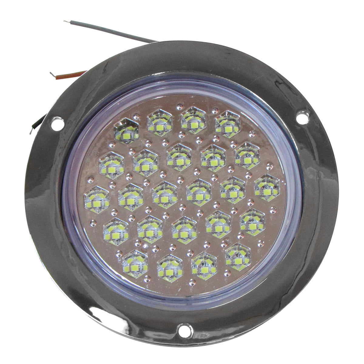 PLAFON 24 LEDS FIJA Y ESTR B/CROM REDONDO 4" TIPO PANAL BCO