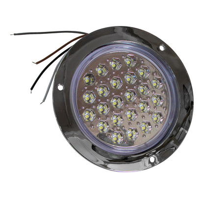 PLAFON 24 LEDS FIJA Y ESTR B/CROM REDONDO 4" TIPO PANAL BCO