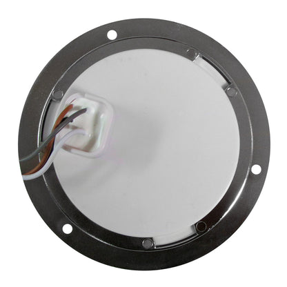 PLAFON 24 LEDS FIJA Y ESTR B/CROM REDONDO 4" TIPO PANAL BCO