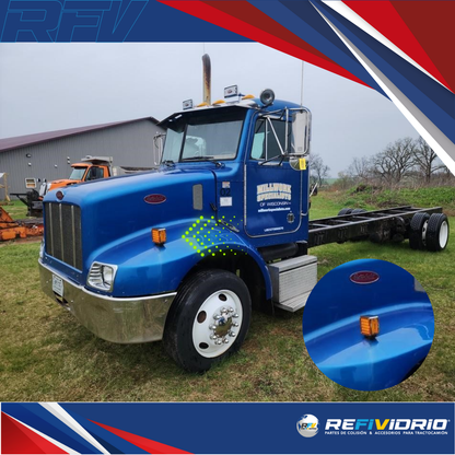 DIRECCIONAL 2 TORNILLOS 66 LEDS AMBAR/ROJO CUADARO DER